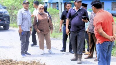 Plt Bupati Labuhanbatu Tinjau Perbaikan Jalan di Desa Selat Besar