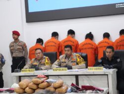 Selama Maret 2024, Polres Madina Amankan 14 Tersangka, Sita 76,40 Gram Sabu & 10,21 Kg Ganja