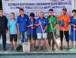 WBP Bersama Petugas Lapas Sibolga Gelar Aksi Bersih