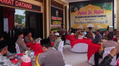 Keluarga Besar Polres Kampar Gelar Halal Bihalal Idul Fitri 1445 H