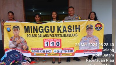 Polsek Galang Gelar Minggu Kasih, Sampaikan Pesan Kamtibmas