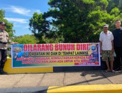 Polsek Galang Pasang Spanduk, Imbau Masyarakat Dilarang Bunuh Diri