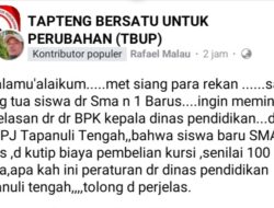 Beredar di Medsos Terkait SMA Negeri 1 Barus, “Dikutip Biaya Kursi 100 ribu/Siswa Baru”