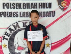 Polsek Bilah Hulu Ringkus Pengedar Sabu di Desa Pondok Batu