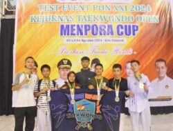 Atlit Taekwondo Labuhanbatu Sabet 4 Emas, 8 Perak di PON XXI 2024 & Kejurnas Open Menpora RI Cup