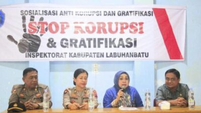 Inspektorat Labuhanbatu Bersama Polres dan Kejaksaan Lakukan Sosialisasi Anti Korupsi & Gratifikasi