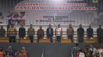 Danrem 022/PT Buka Kejuaraan Taekwondo Piala Pangdam I/BB Cetak Atlet Unggul