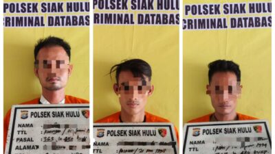 Polsek Siak Hulu Ungkap Kasus Curanmor di 6 TKP, 3 Pelaku Diamankan