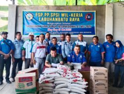 Peringati Hari Buruh, PC FSP.PP-SPSI Wilayah Kerja Labuhanbatu Raya Santuni Anak Yatim