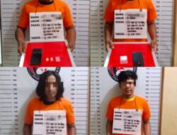 Timsus Polres Labuhanbatu Kembali Ringkus Pengedar Sabu, 4 Tersangka Diamankan di Labura