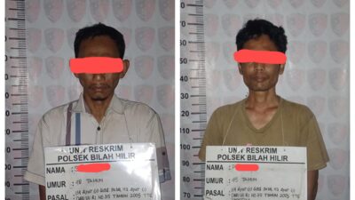 Polsek Bilah Ringkus 2 Pelaku Narkoba, Sabu Disembunyikan di Tabung Bola Lampu