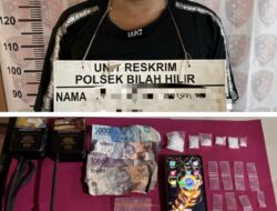 Polsek Bilah Hilir Gulung Jaringan Sabu Gunakan HT, Seorang Pelaku Ditangkap