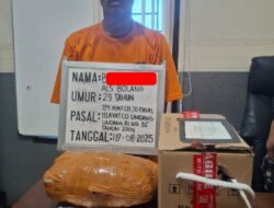 Paket Ganja 2,2 Kg Gagal Edar, Polres Labuhanbatu Tangkap Penerimanya