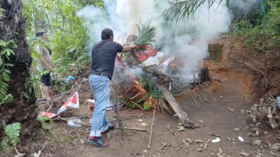 Polsek Bilah Hulu Grebek Sarang Narkoba di Desa Kampung Dalam